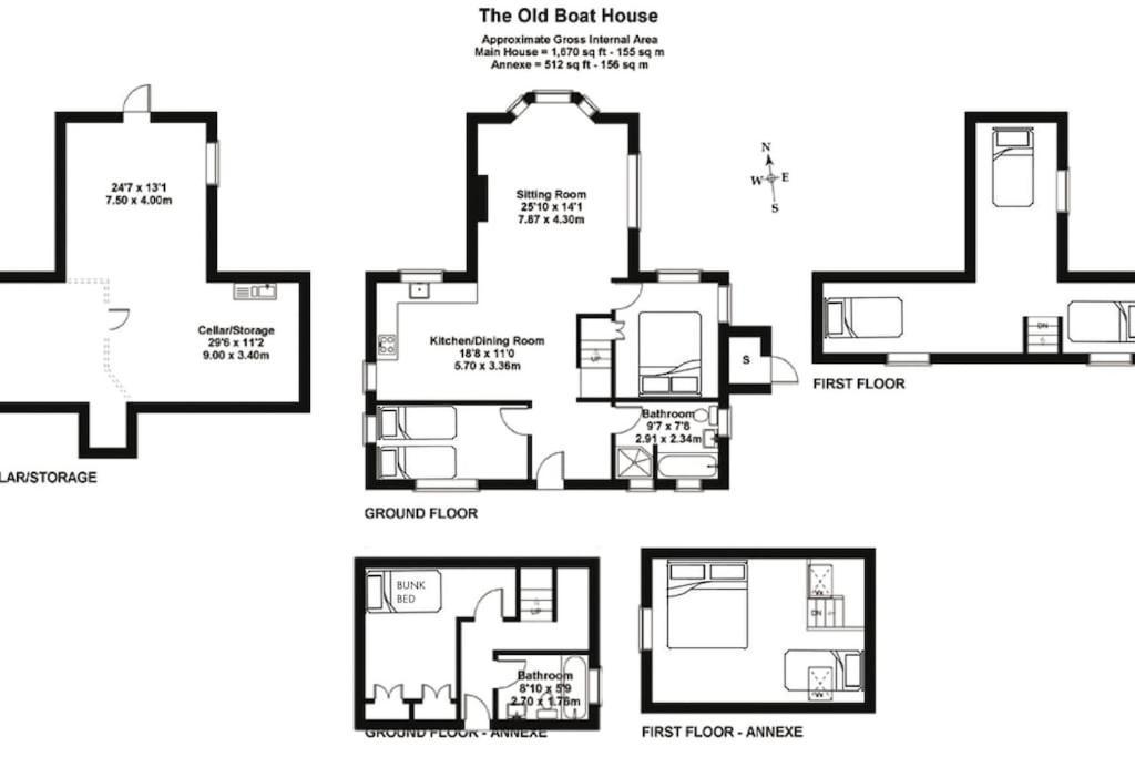 The Old Boat House, Seaview - Seafront Three Bedroom Cottage With Separate Two Bedroom Annexe Luaran gambar
